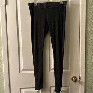 Forever 21 brown/gray mineral wash ankle zip cotton leggings size medium